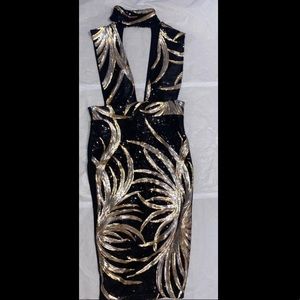 💥SOLD💥 Black and Gold Dress